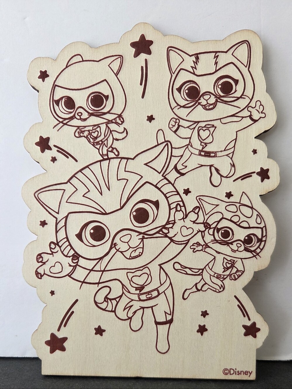 Disney Junior SuperKitties Wooden Character Sign Cutout Craft